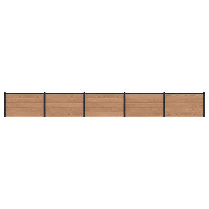Zaunelement 5 Pcs Wpc Und Aluminium