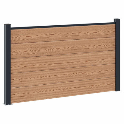 Zaunelement 7 Pcs Wpc Und Aluminium