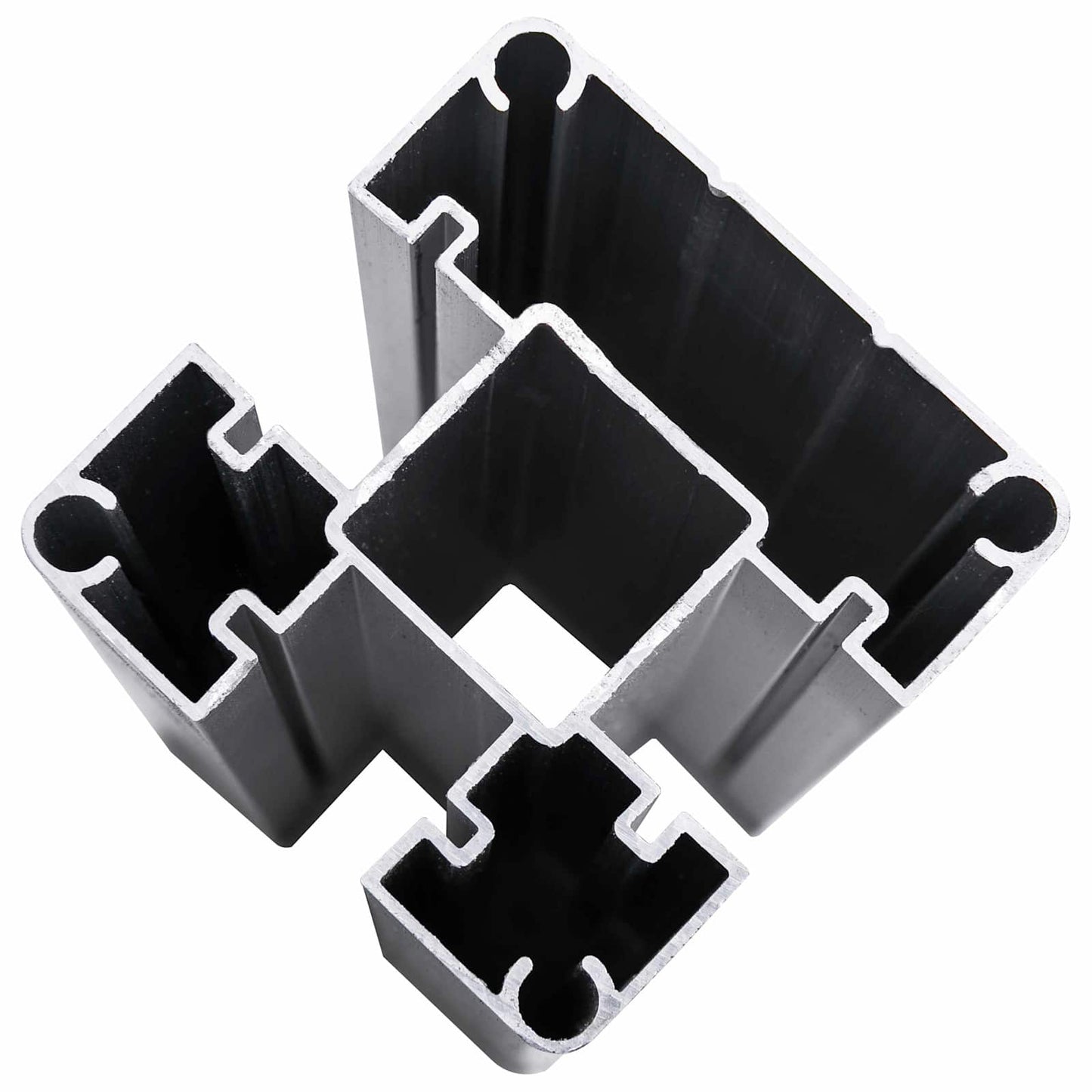 Zaunelement 9 Pcs Wpc Und Aluminium