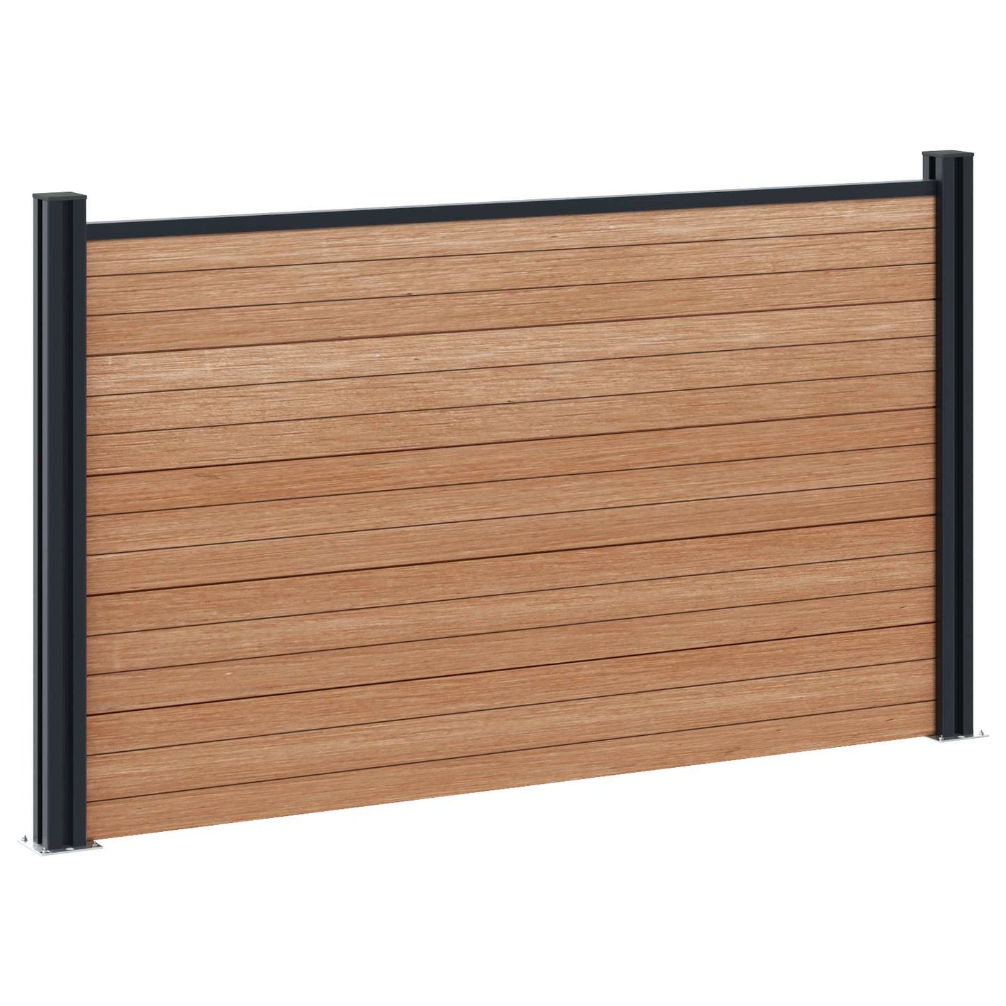 Zaunelement 9 Pcs Wpc Und Aluminium