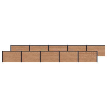 Zaunelement 10 Pcs Wpc Und Aluminium