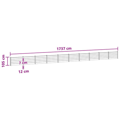 Zaunelement 10 Pcs Wpc Und Aluminium
