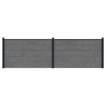 Zaunelement 2 Pcs Wpc Und Aluminium