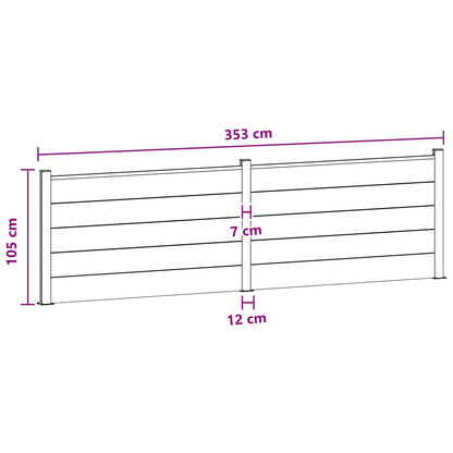 Zaunelement 2 Pcs Wpc Und Aluminium