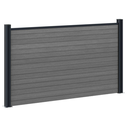 Zaunelement 3 Pcs Wpc Und Aluminium