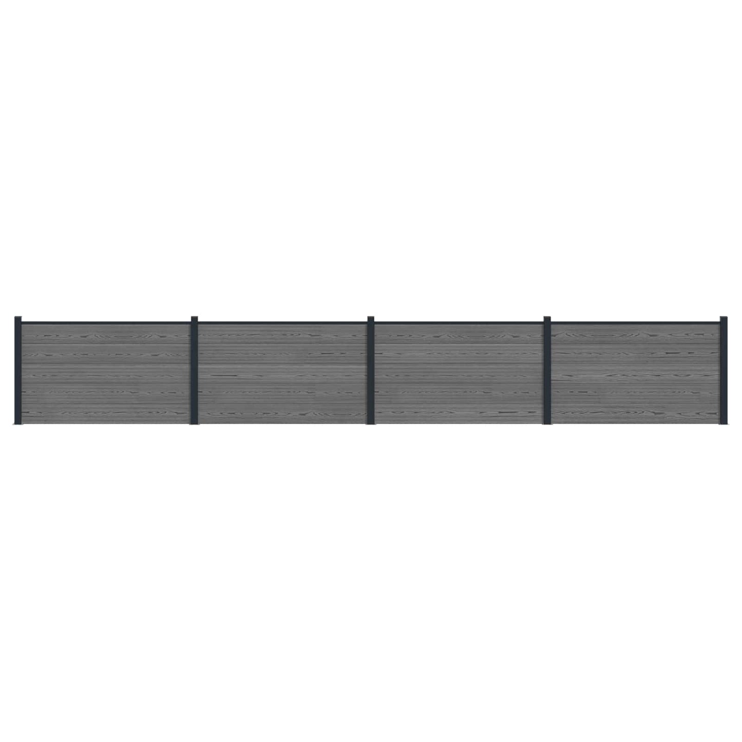 Zaunelement 4 Pcs Wpc Und Aluminium