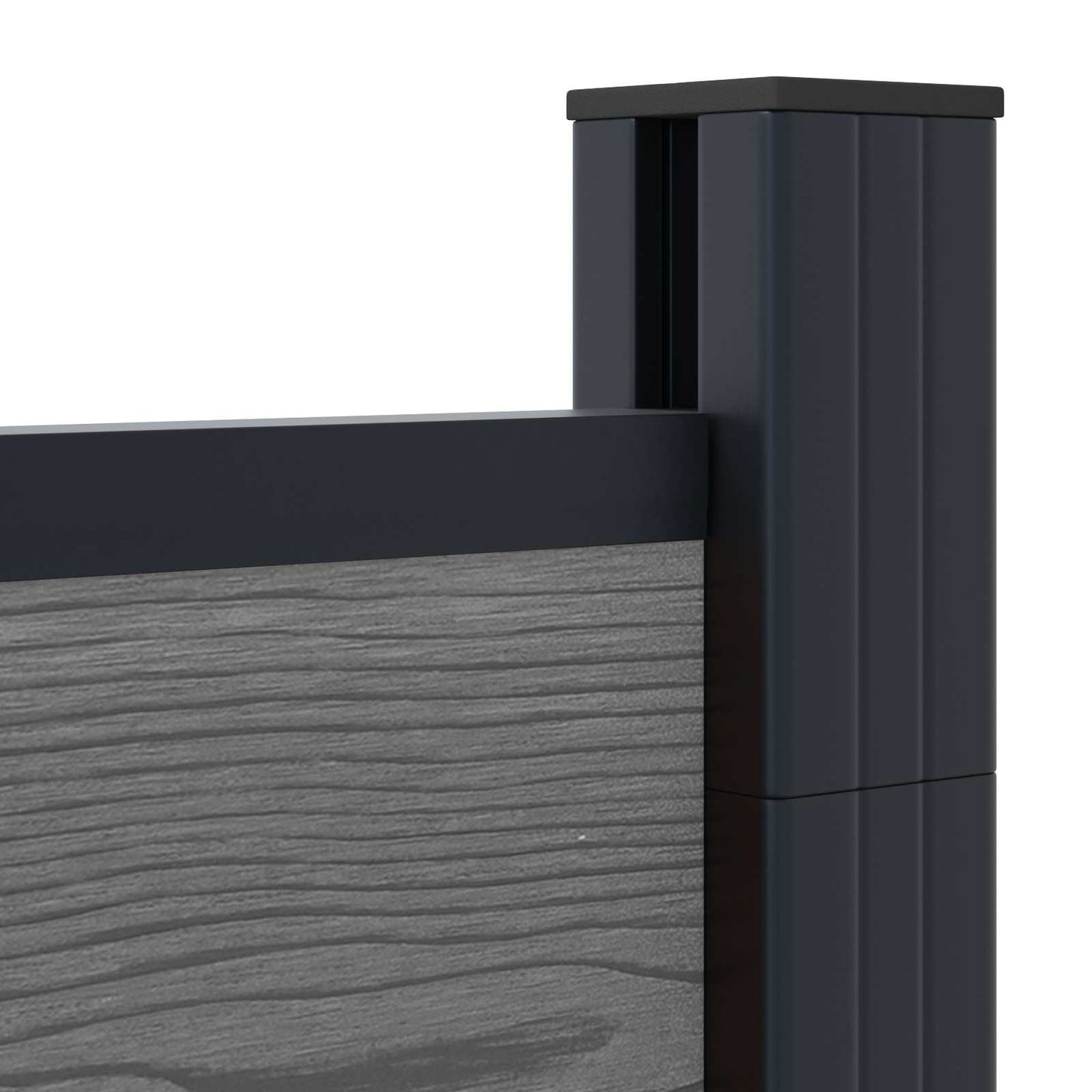 Zaunelement 5 Pcs Wpc Und Aluminium
