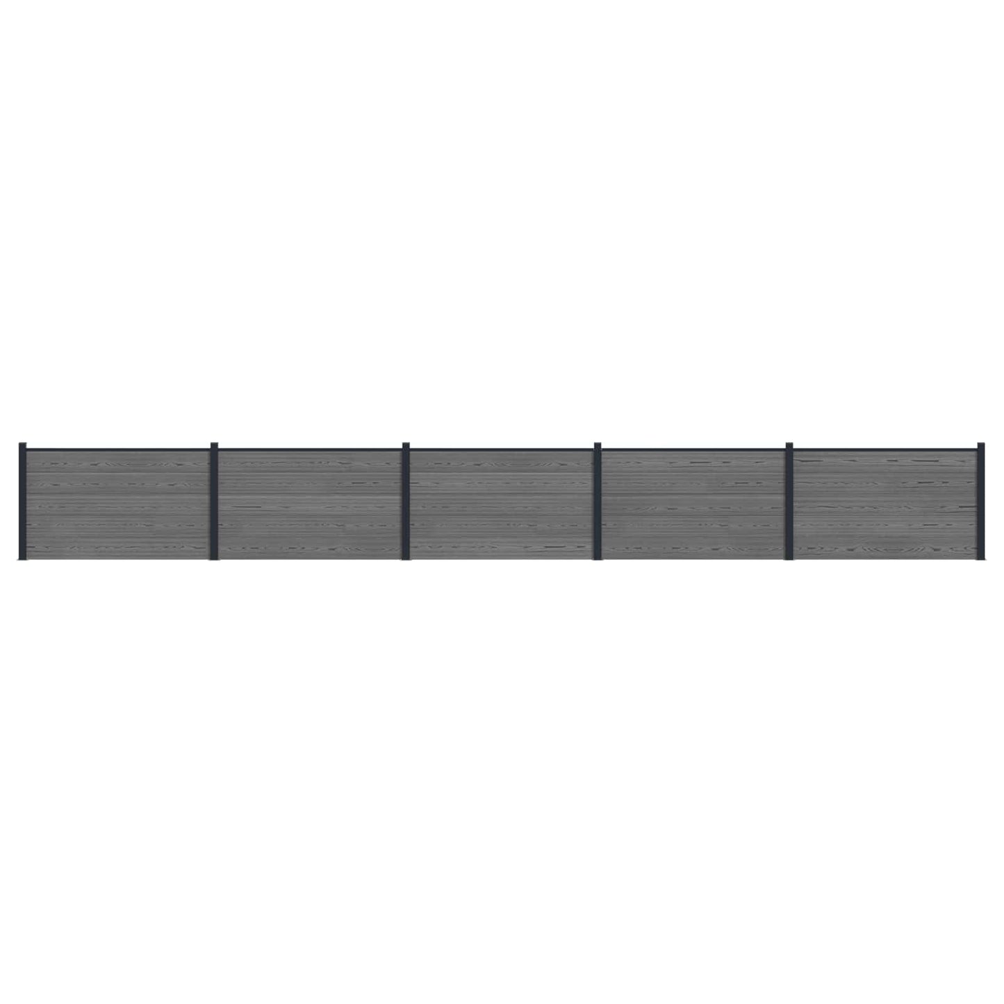 Zaunelement 5 Pcs Wpc Und Aluminium