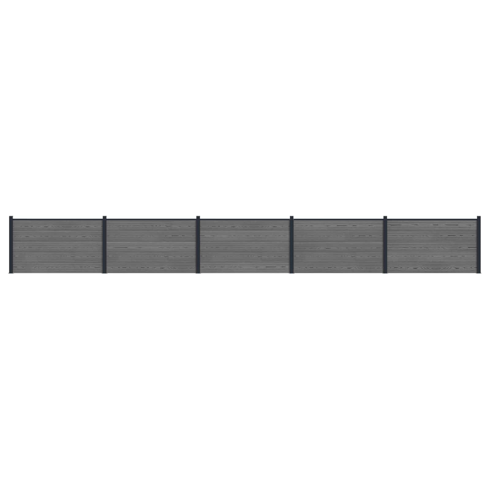 Zaunelement 5 Pcs Wpc Und Aluminium