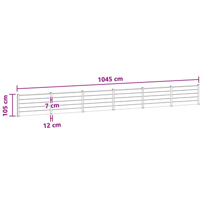 Zaunelement 6 Pcs Wpc Und Aluminium