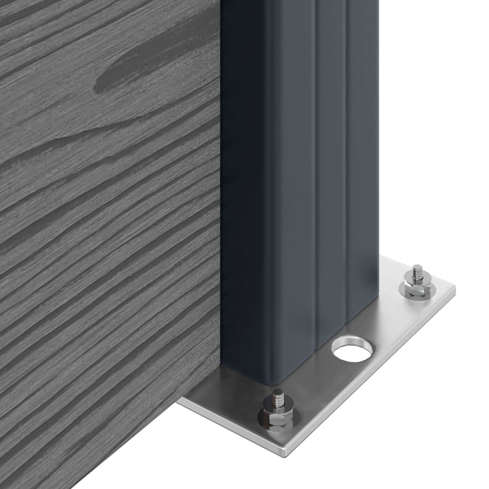 Zaunelement 10 Pcs Wpc Und Aluminium