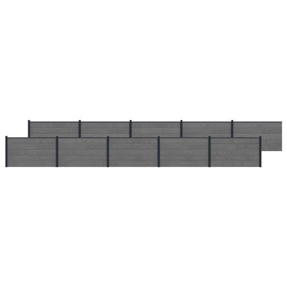 Zaunelement 10 Pcs Wpc Und Aluminium