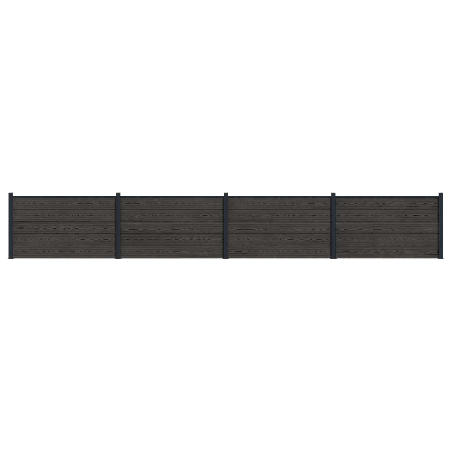 Zaunelement 4 Pcs Wpc Und Aluminium