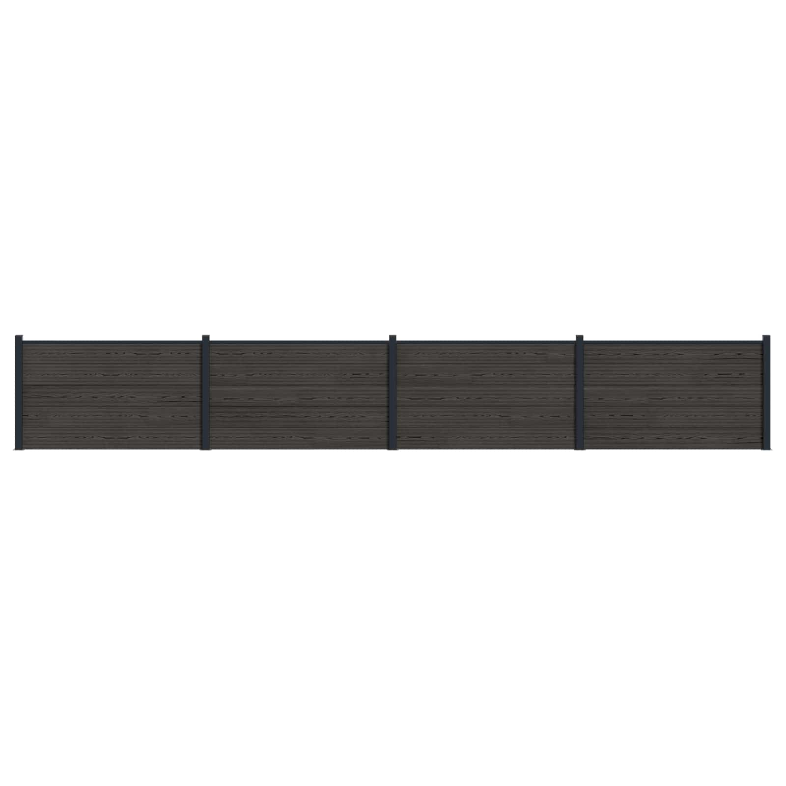 Zaunelement 4 Pcs Wpc Und Aluminium