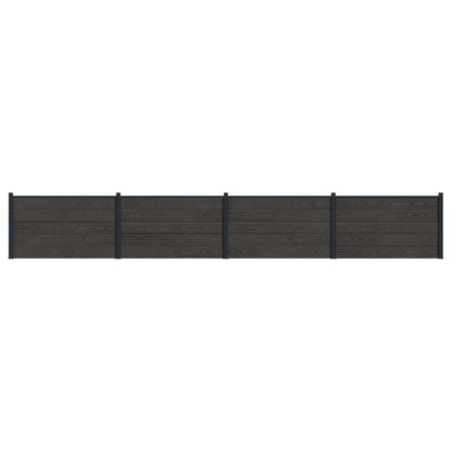 Zaunelement 4 Pcs Wpc Und Aluminium