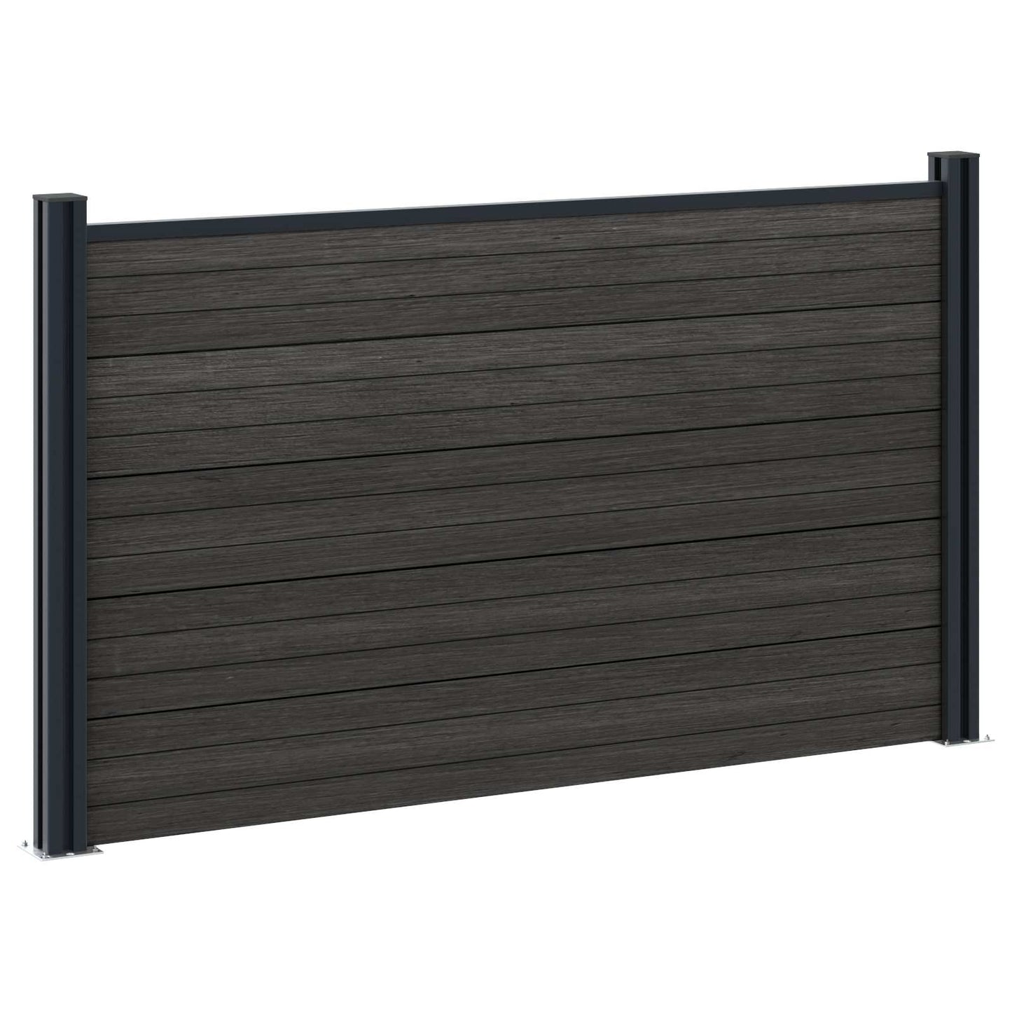 Zaunelement 4 Pcs Wpc Und Aluminium