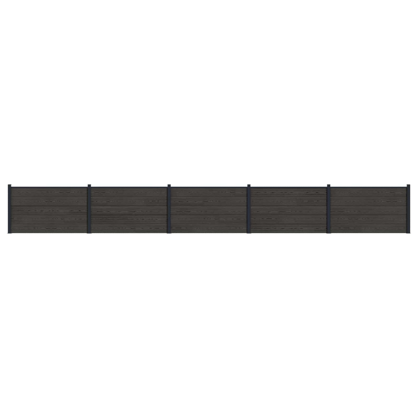 Zaunelement 5 Pcs Wpc Und Aluminium