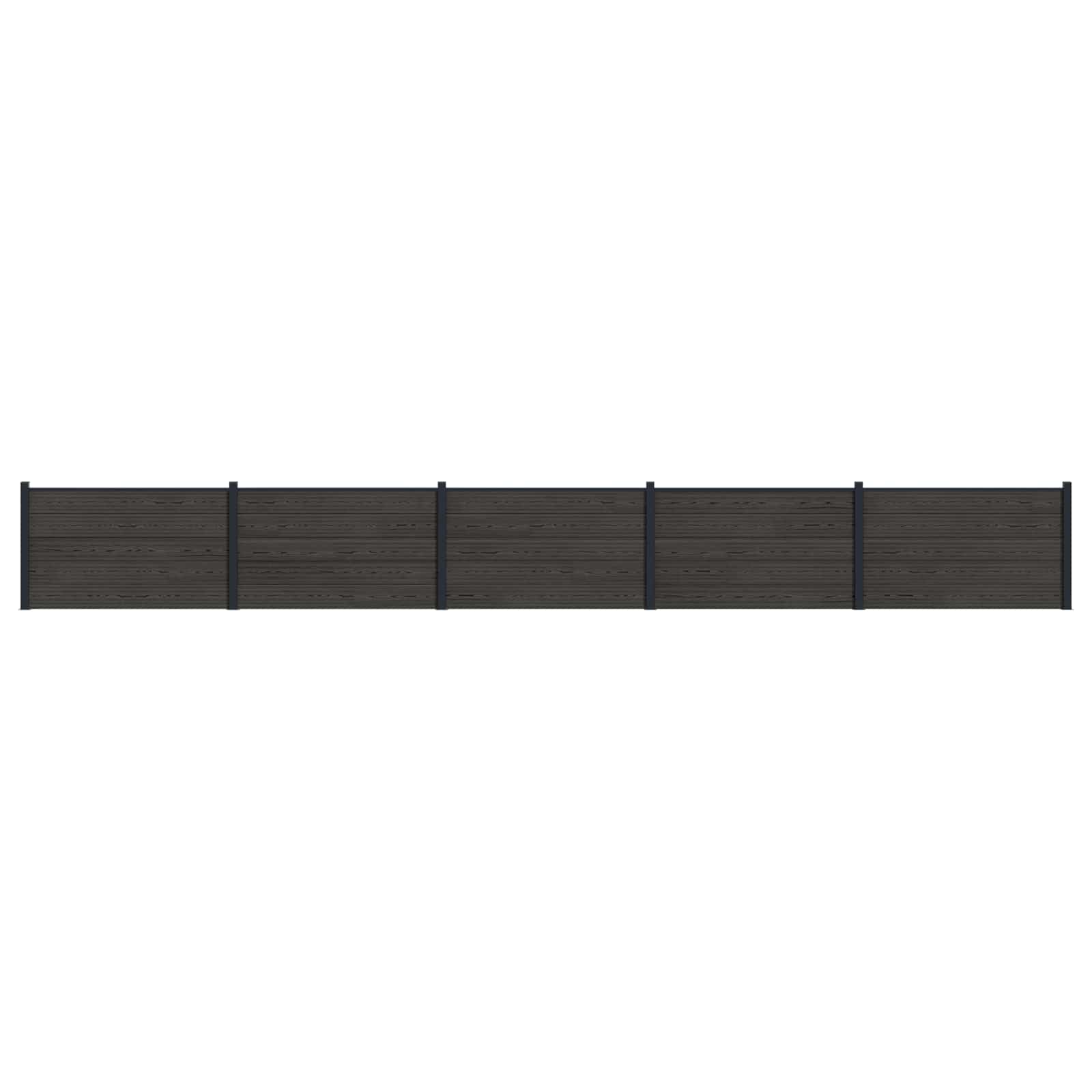 Zaunelement 5 Pcs Wpc Und Aluminium