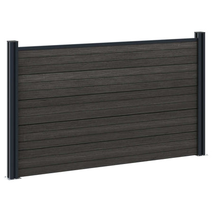 Zaunelement 5 Pcs Wpc Und Aluminium