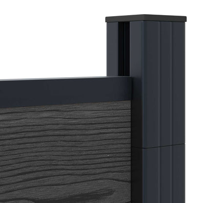 Zaunelement 9 Pcs Wpc Und Aluminium