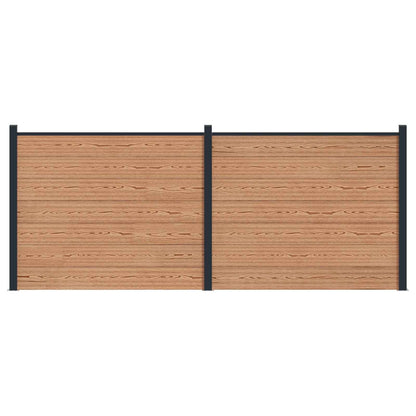Zaunelement 2 Pcs Wpc Und Aluminium