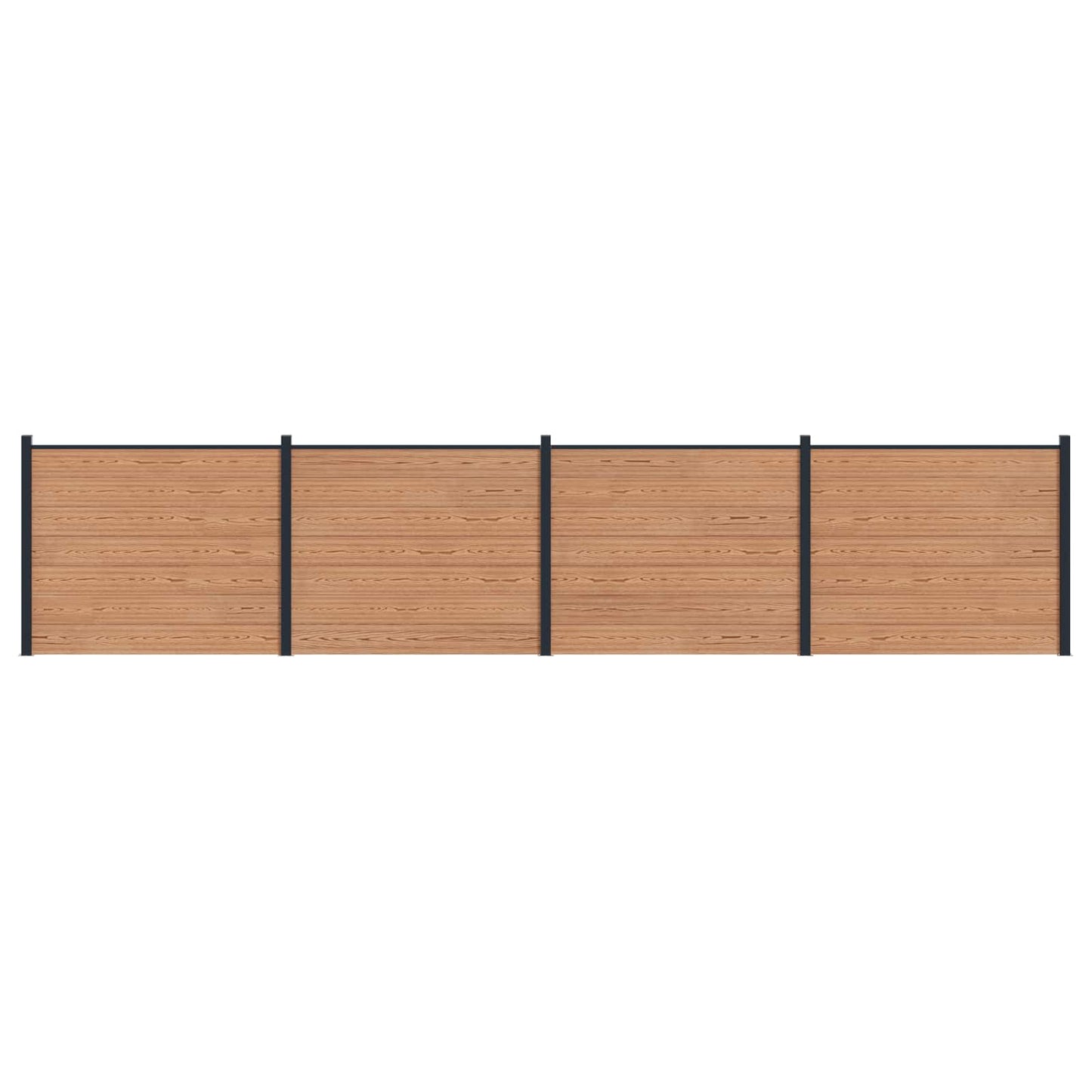 Zaunelement 4 Pcs Wpc Und Aluminium