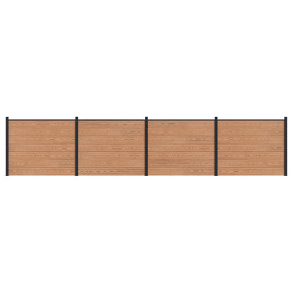 Zaunelement 4 Pcs Wpc Und Aluminium