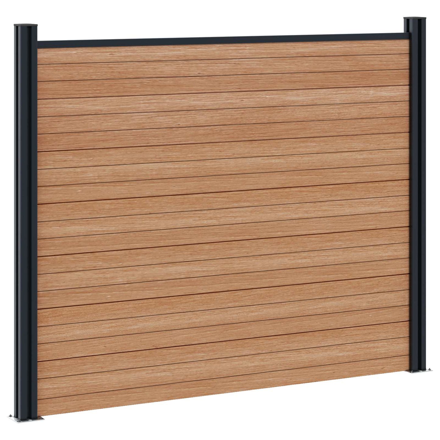 Zaunelement 4 Pcs Wpc Und Aluminium