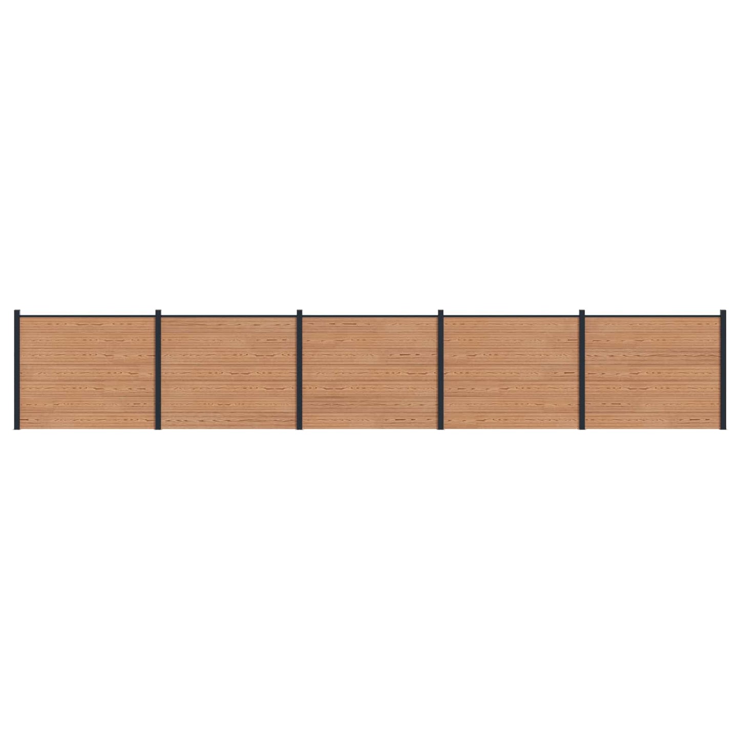 Zaunelement 5 Pcs Wpc Und Aluminium