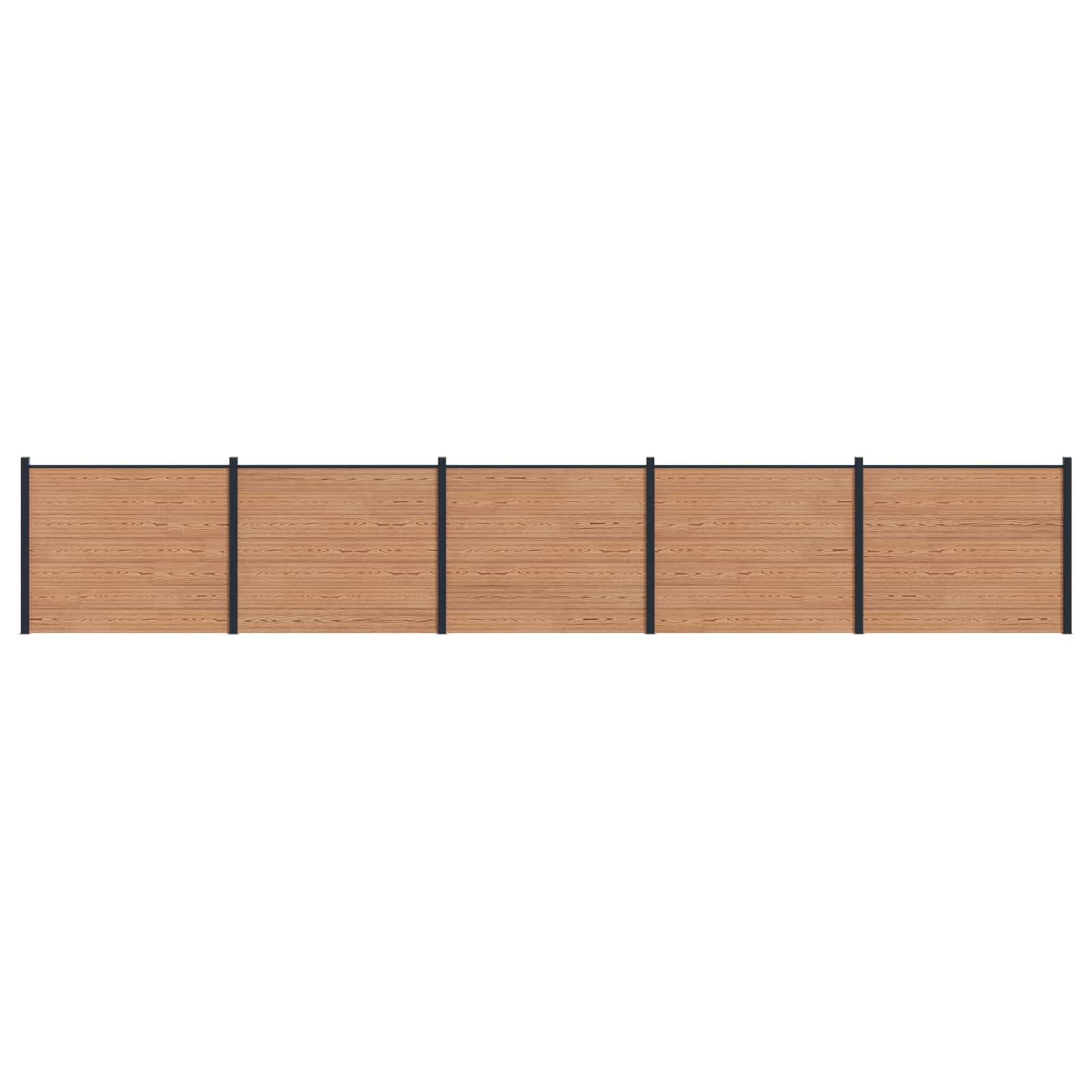 Zaunelement 5 Pcs Wpc Und Aluminium