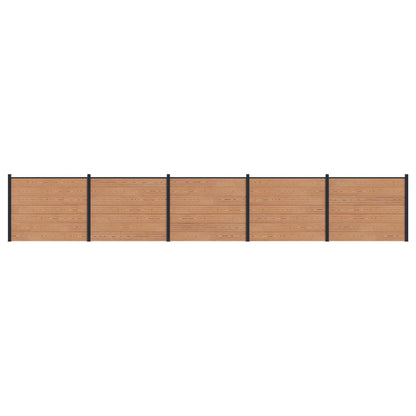 Zaunelement 5 Pcs Wpc Und Aluminium