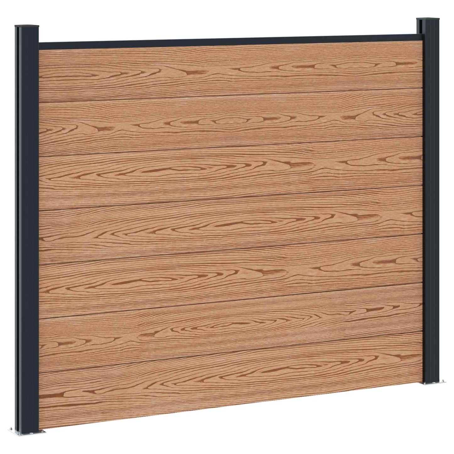 Zaunelement 6 Pcs Wpc Und Aluminium
