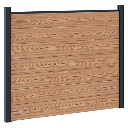 Zaunelement 6 Pcs Wpc Und Aluminium