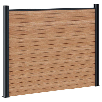 Zaunelement 7 Pcs Wpc Und Aluminium