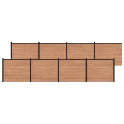 Zaunelement 8 Pcs Wpc Und Aluminium