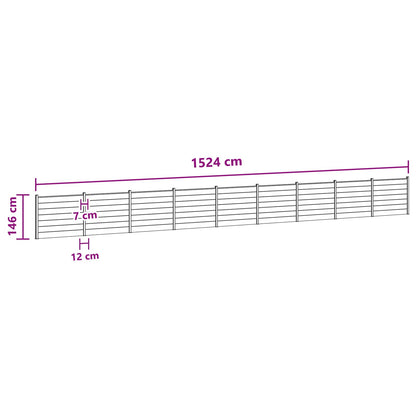 Zaunelement 9 Pcs Wpc Und Aluminium