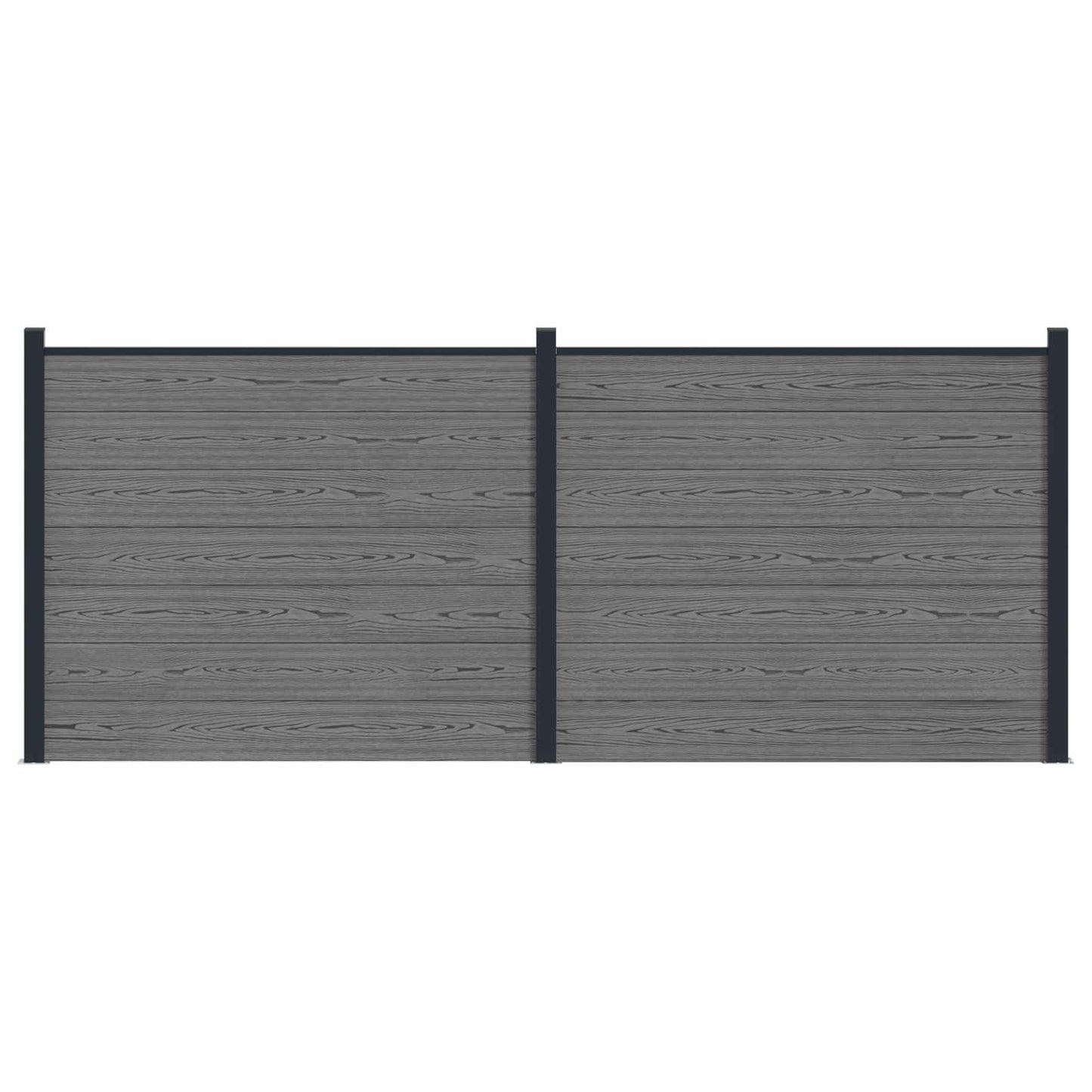 Zaunelement 2 Pcs Wpc Und Aluminium