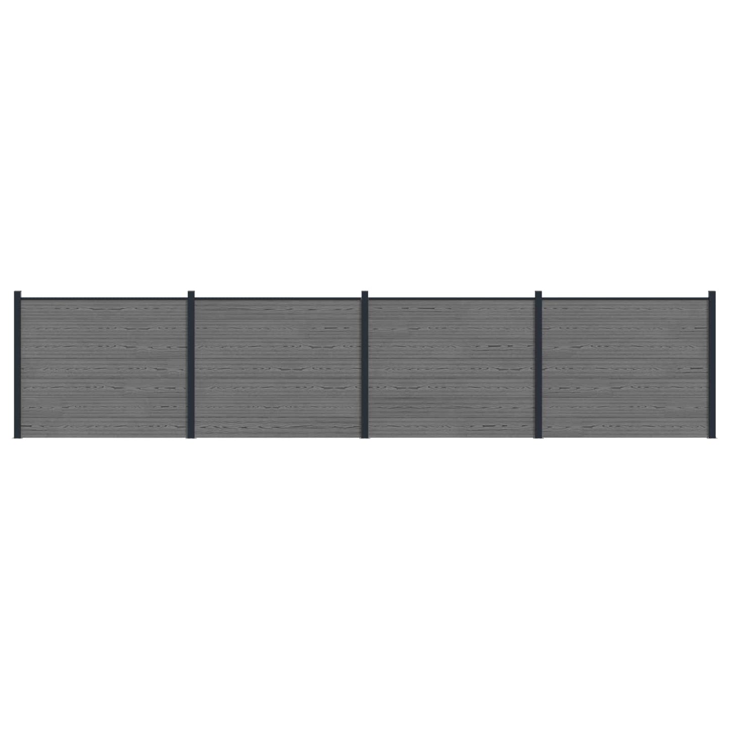 Zaunelement 4 Pcs Wpc Und Aluminium