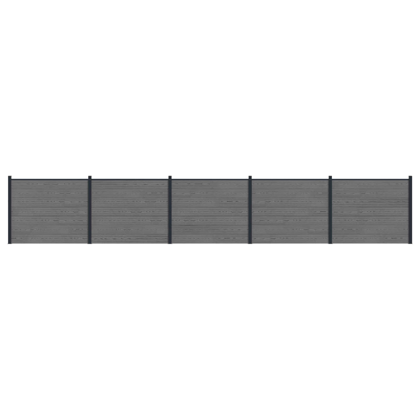 Zaunelement 5 Pcs Wpc Und Aluminium