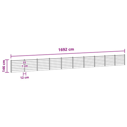 Zaunelement 10 Pcs Wpc Und Aluminium