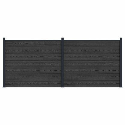Zaunelement 2 Pcs Wpc Und Aluminium