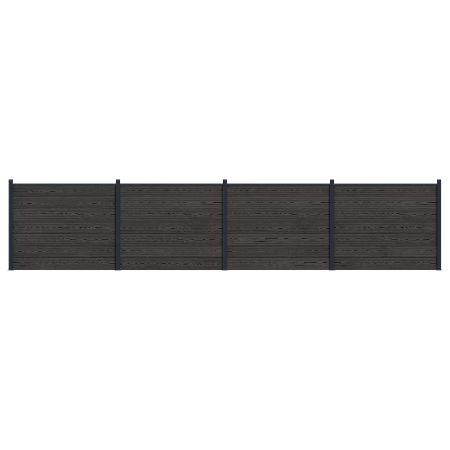 Zaunelement 4 Pcs Wpc Und Aluminium