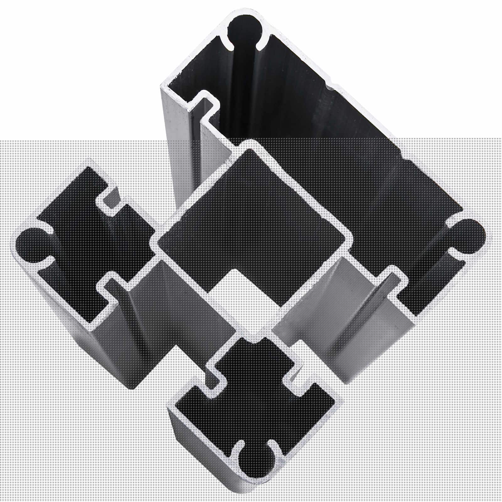 Zaunelement 5 Pcs Wpc Und Aluminium