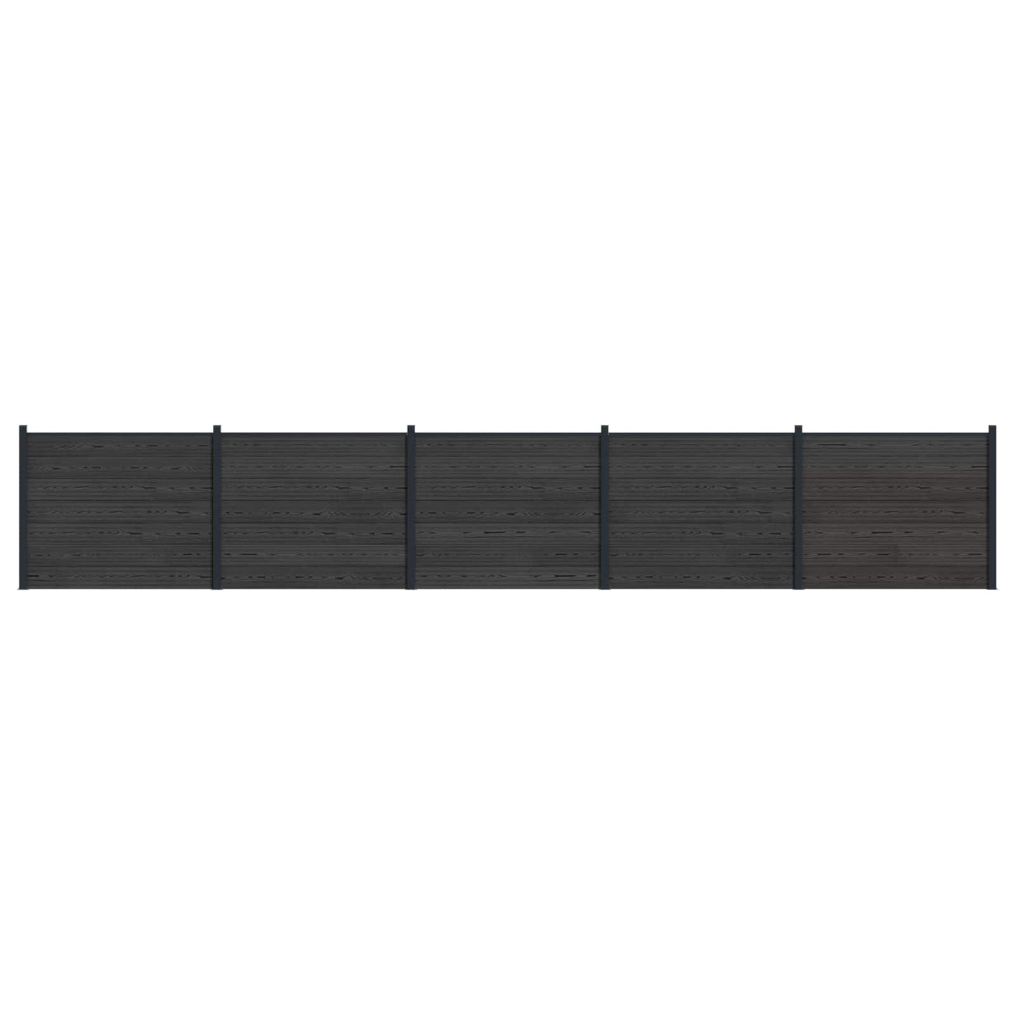 Zaunelement 5 Pcs Wpc Und Aluminium