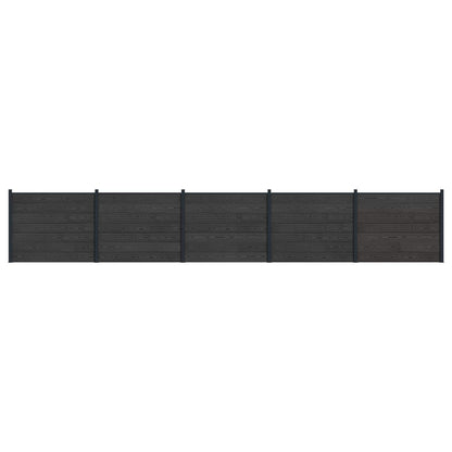 Zaunelement 5 Pcs Wpc Und Aluminium