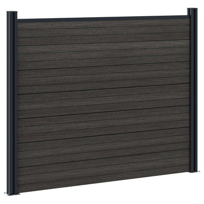 Zaunelement 7 Pcs Wpc Und Aluminium