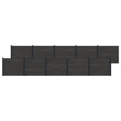 Zaunelement 10 Pcs Wpc Und Aluminium