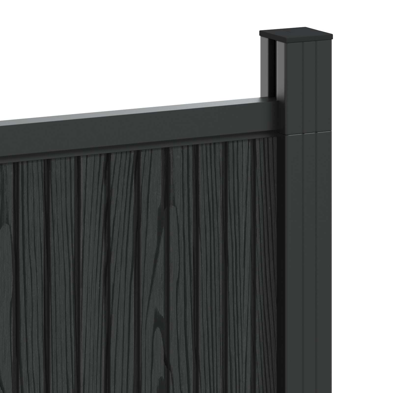 Zaunelement 2 Pcs Wpc Und Aluminium