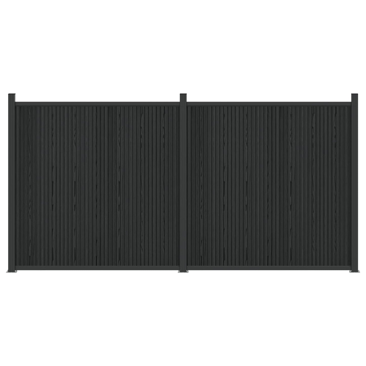 Zaunelement 2 Pcs Wpc Und Aluminium