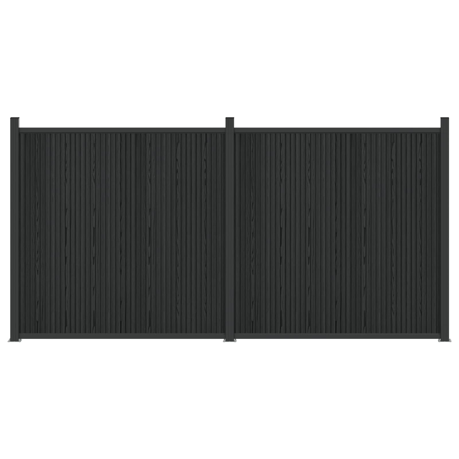 Zaunelement 2 Pcs Wpc Und Aluminium